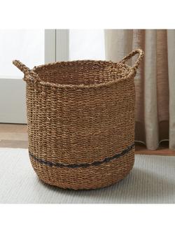 Neptune Redford Large Round Woven Seagrass Basket, Natural - view 2, Natural