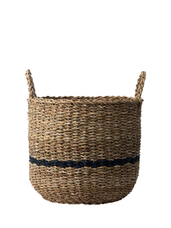 Neptune Redford Small Round Woven Seagrass Basket, Natural, Natural