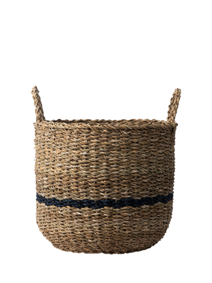 Neptune Redford Small Round Woven Seagrass Basket, Natural, Natural