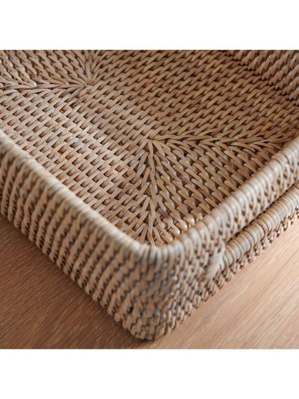 Neptune Ashcroft Small Rattan Box Tray, Natural - view 2, Natural