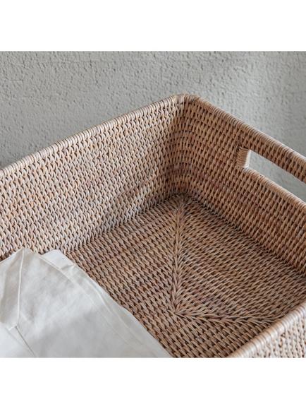 Neptune Ashcroft Medium Rattan Box Tray, Natural - view 2, Natural