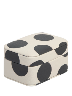Caroline Gardner Spot Mini Jewellery Box, Black/White, Black/White