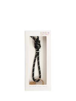 Caroline Gardner Cord Short Phone Strap, Black - view 2, Black