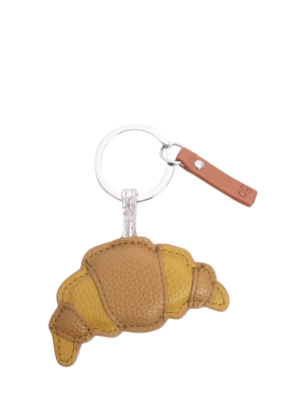 Caroline Gardner Croissant Keyring, Brown, Brown
