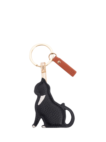 Caroline Gardner Tuxedo Cat Keyring, Black/White, Black/White