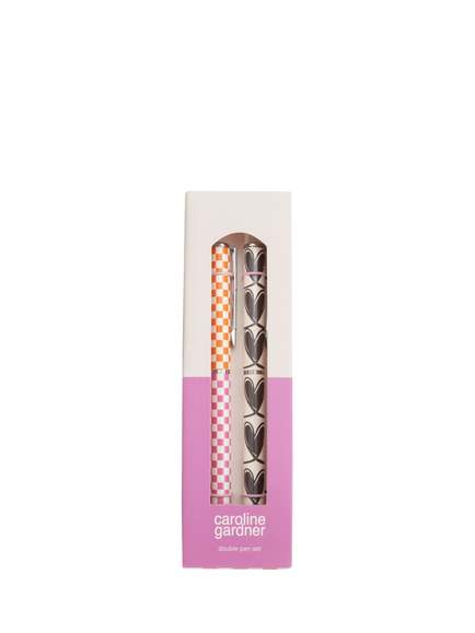 Caroline Gardner Hearts Ballpoint Pens, Set of 2, Multi, Multi