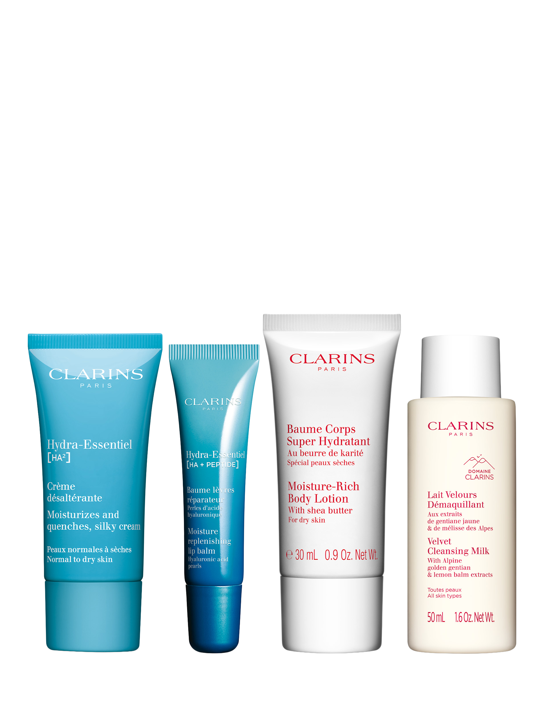 Product image 2 of 2, which shows Clarins Face & Body Hydration Routine Skincare Gift Set