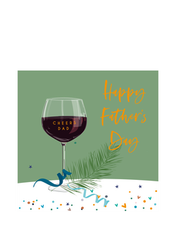 Belly Button Designs Red Wine Father's Day Card, Multi