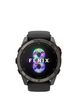 Garmin fēnix 8 Pro MicroLED GPS Multisport Smartwatch, Black, 51mm - view 2, Black