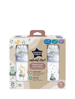 Tommee Tippee Natural Start Anti-Colic Baby Bottle, Pack of 2, 260ml, Blue - view 2, Multi