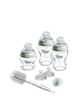 Tommee Tippee Natural Start Glass Baby Bottle Newborn Starter Kit, Muted, Multi
