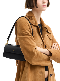 Coach Elora Leather Crossbody Clutch Bag - view 2, Black