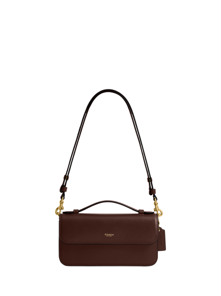 Coach Elora Leather Crossbody Clutch Bag, Brown