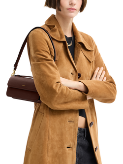Coach Elora Leather Crossbody Clutch Bag - view 2, Maple