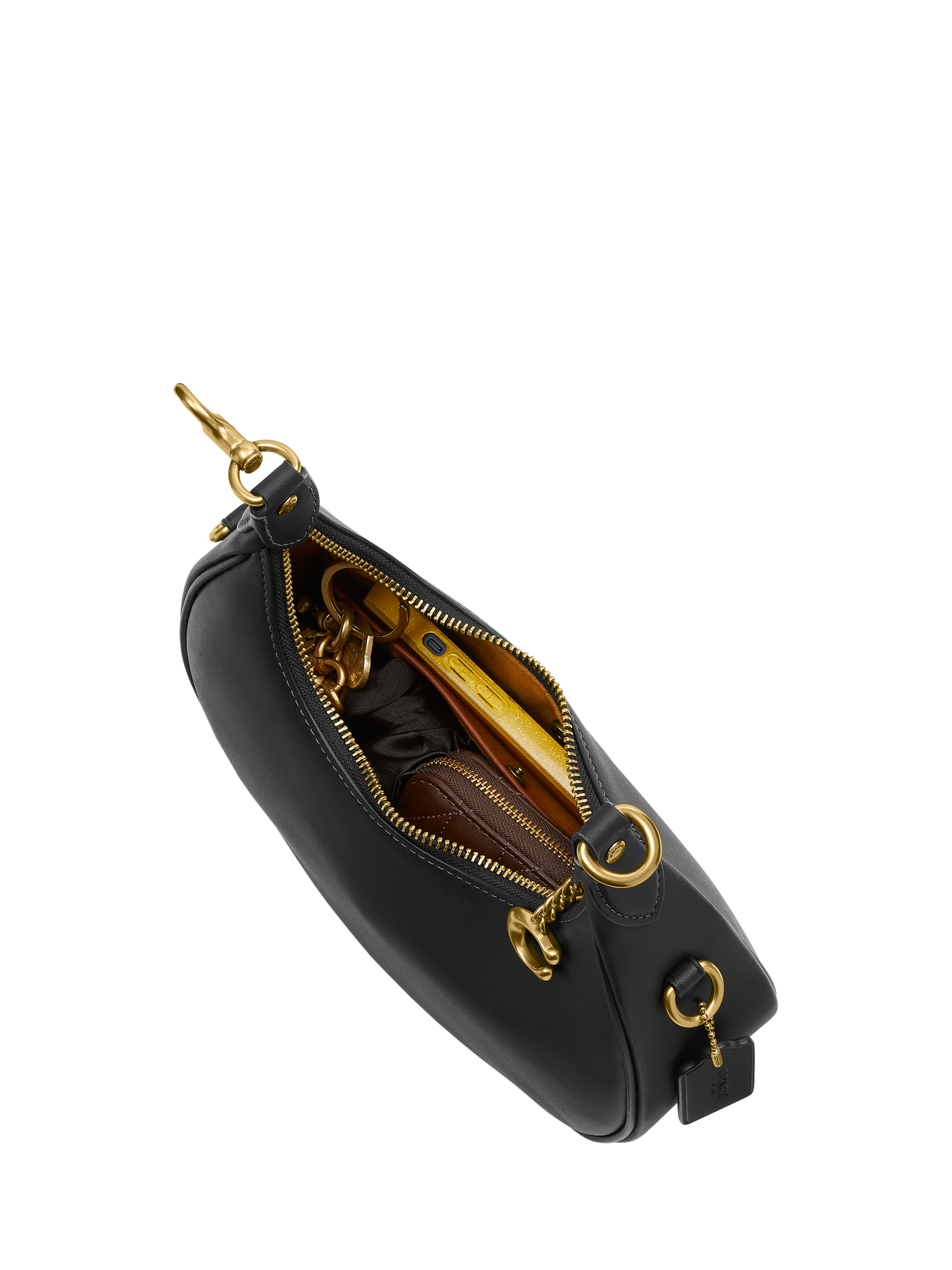 Product image 4 of 6, which shows Coach Jonie 22 Leather Shoulder Bag, Black