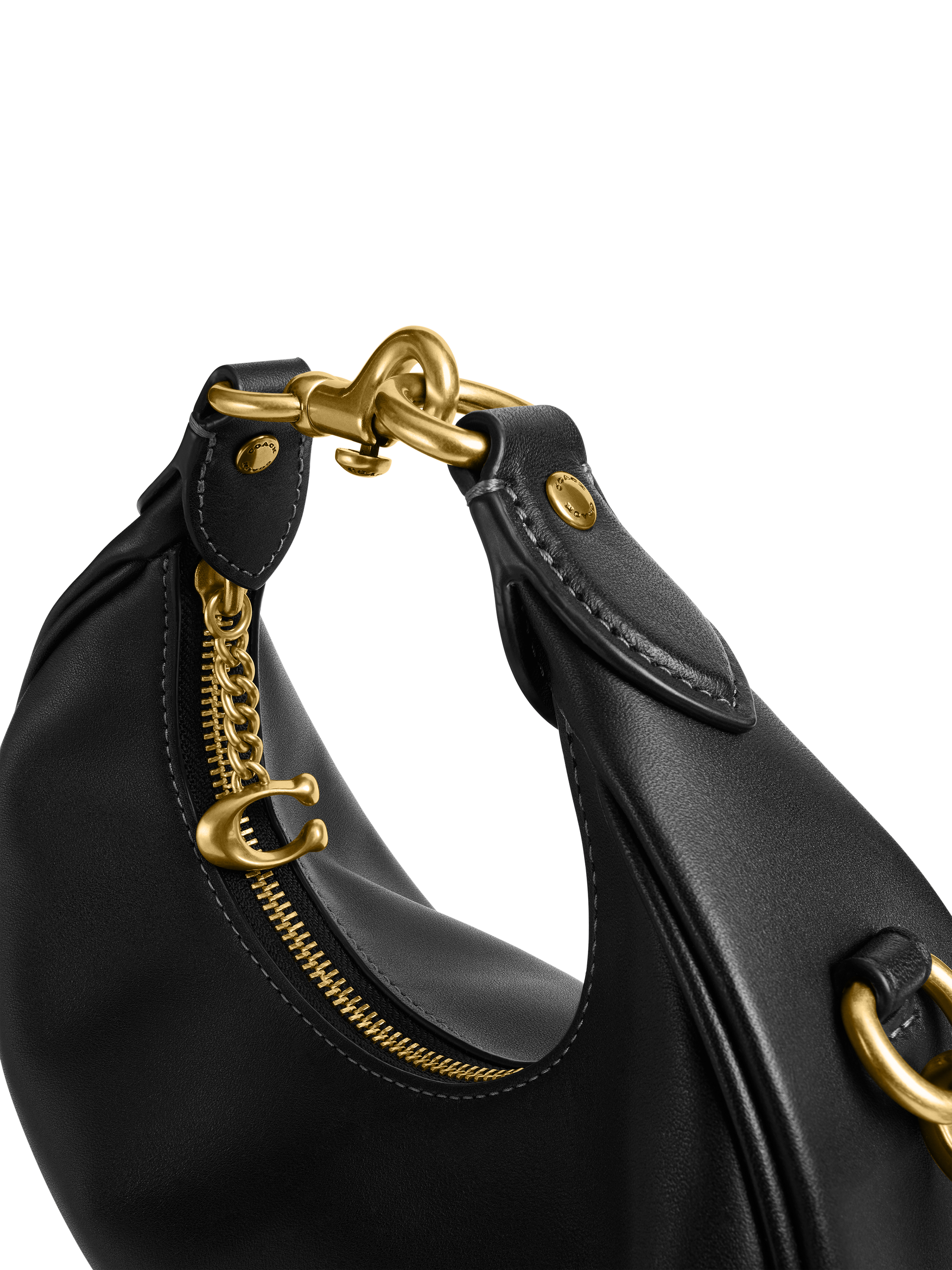 Product image 5 of 6, which shows Coach Jonie 22 Leather Shoulder Bag, Black