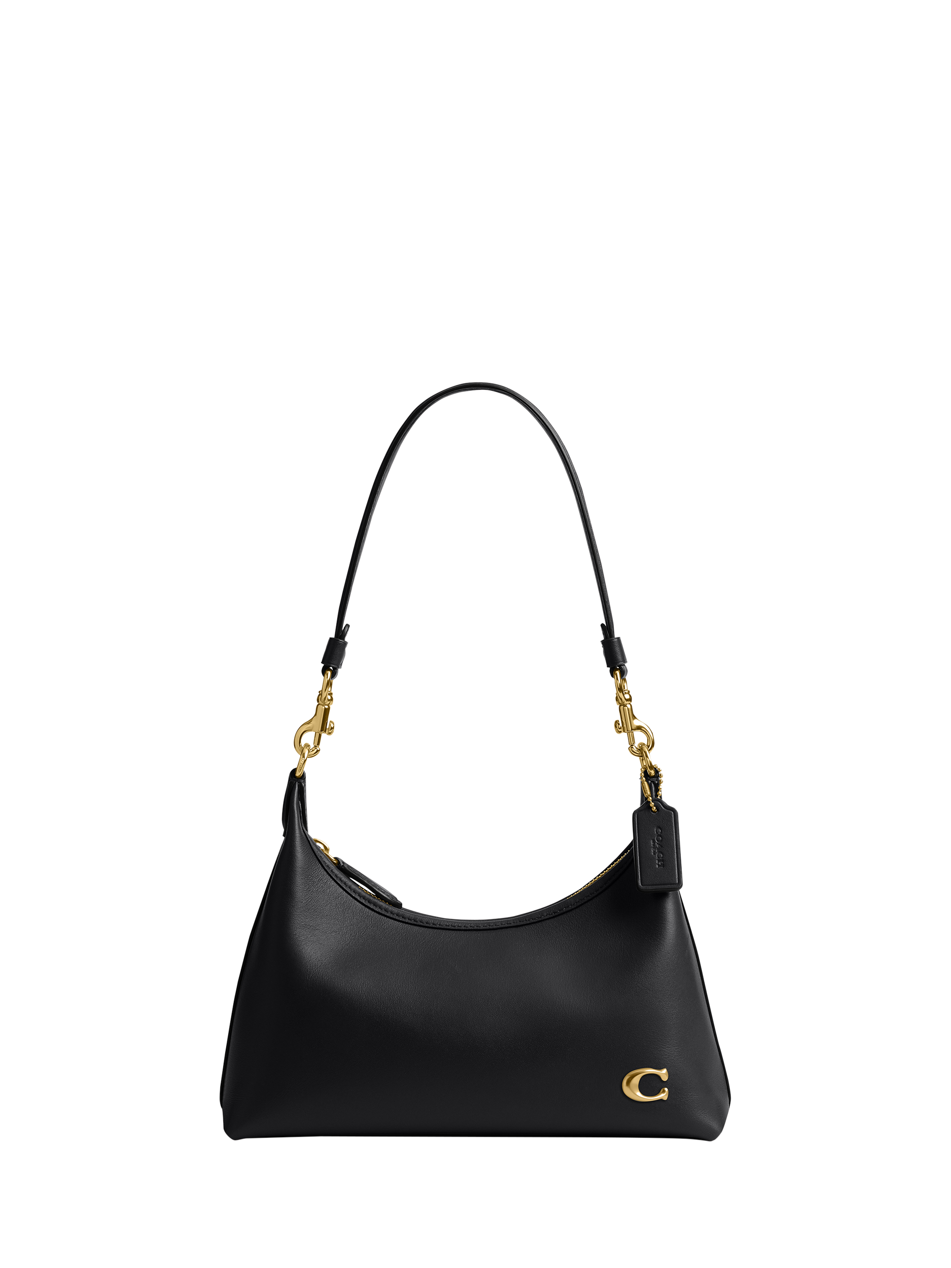 Product image 1 of 5, which shows Coach Juliet 25 Leather Shoulder Bag, Black