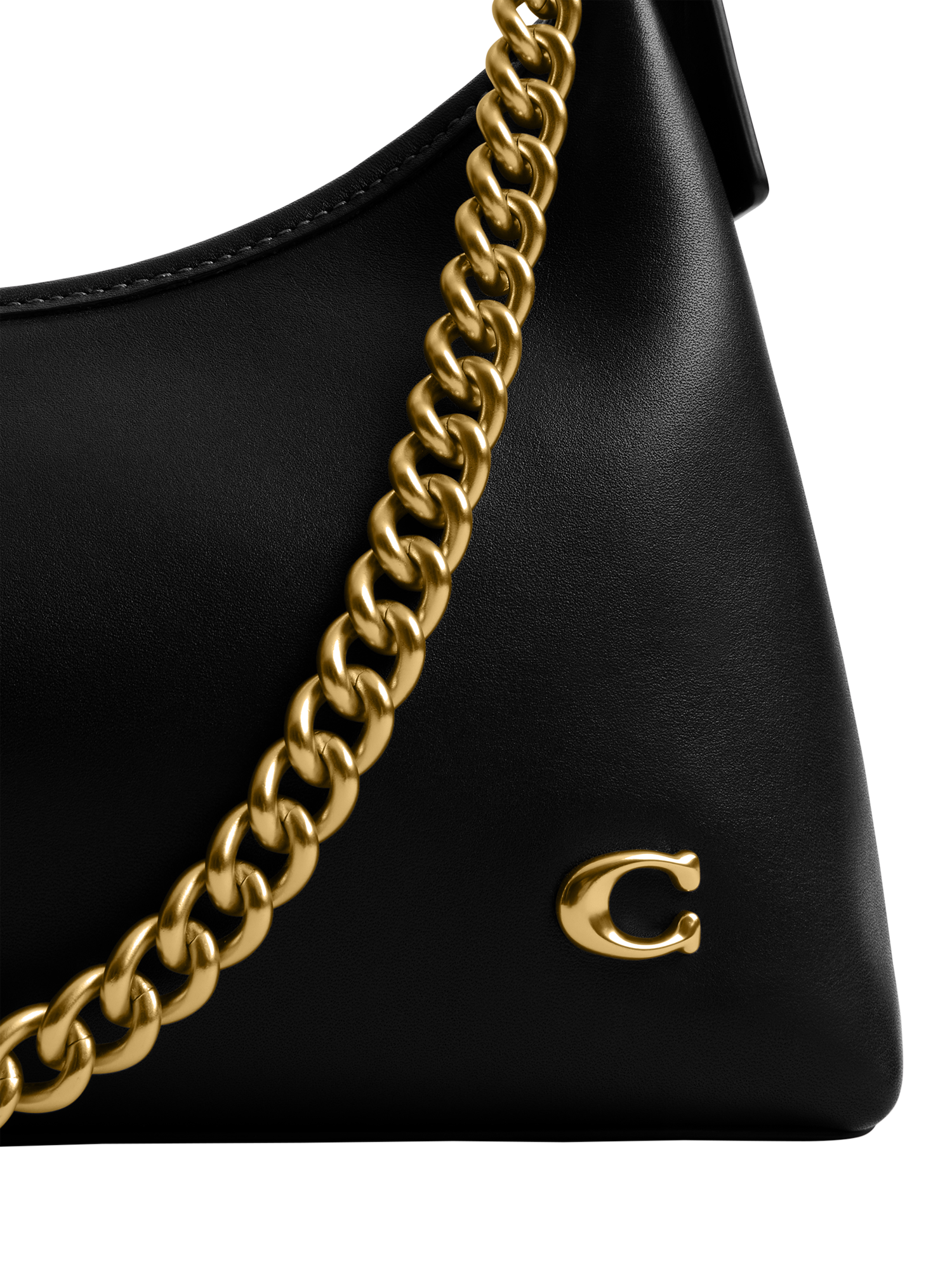 Product image 5 of 5, which shows Coach Juliet 25 Leather Shoulder Bag, Black