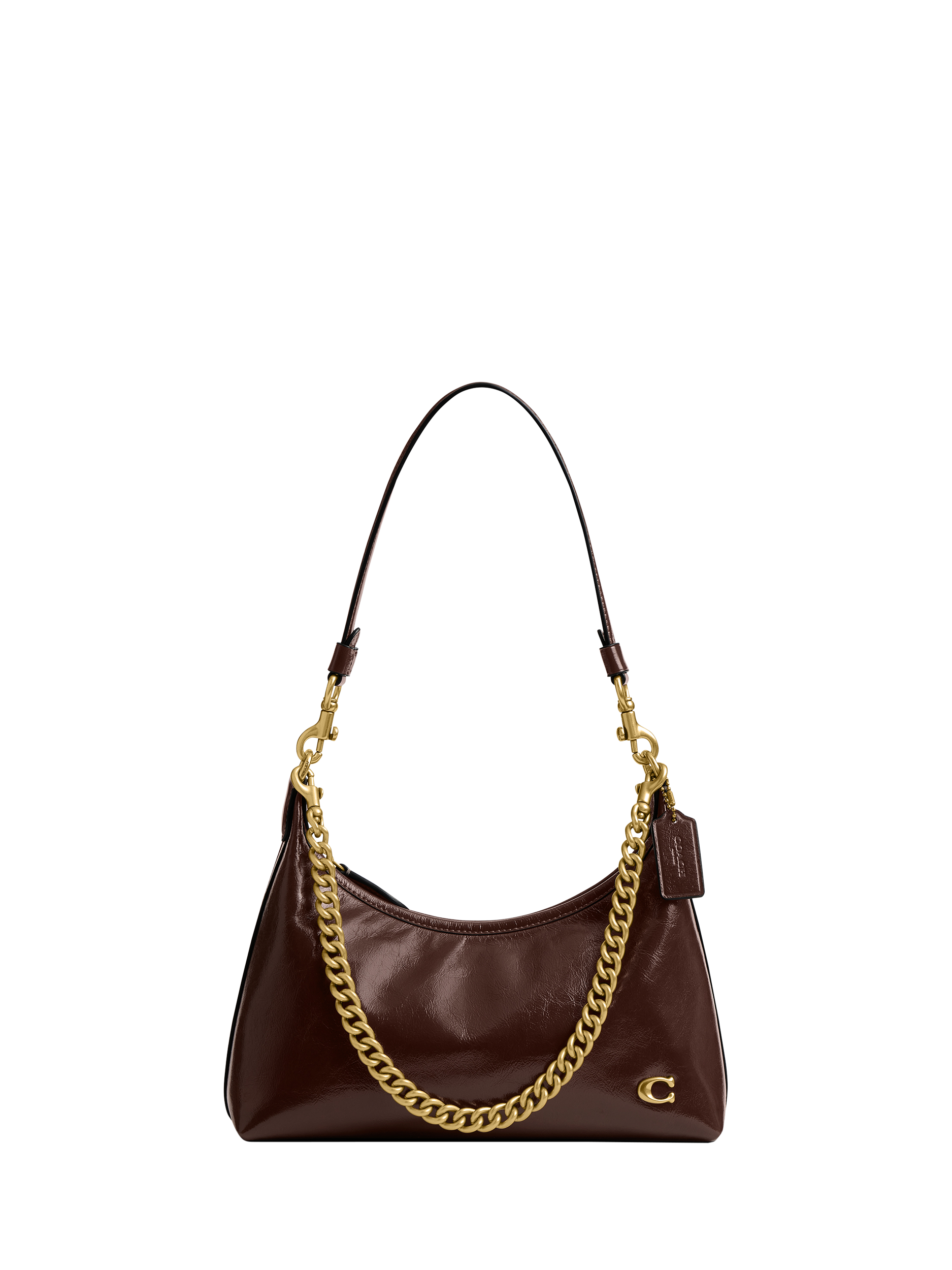 Product image 1 of 6, which shows Coach Juliet 25 Leather Shoulder Bag, Maple