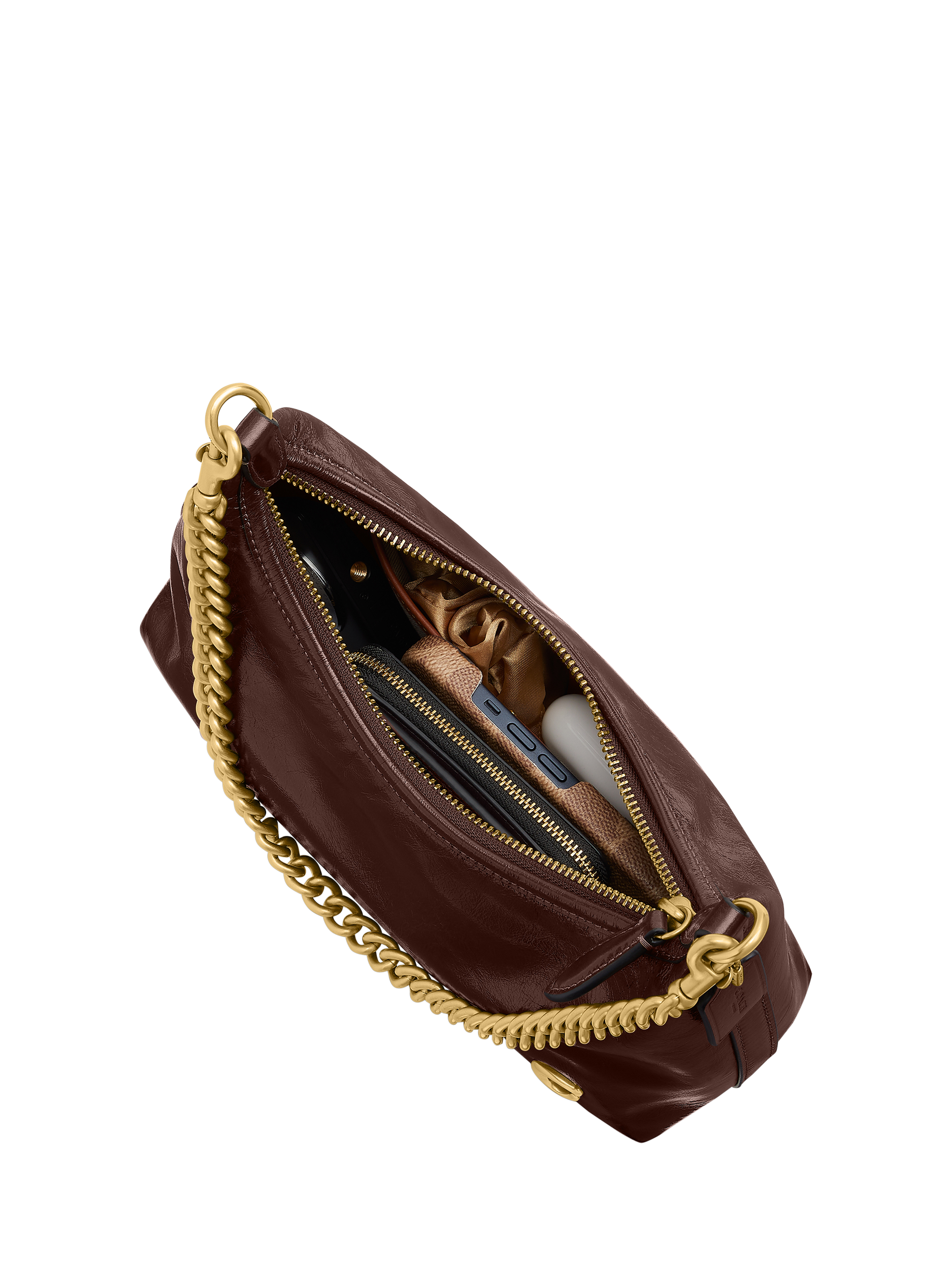 Product image 4 of 6, which shows Coach Juliet 25 Leather Shoulder Bag, Maple