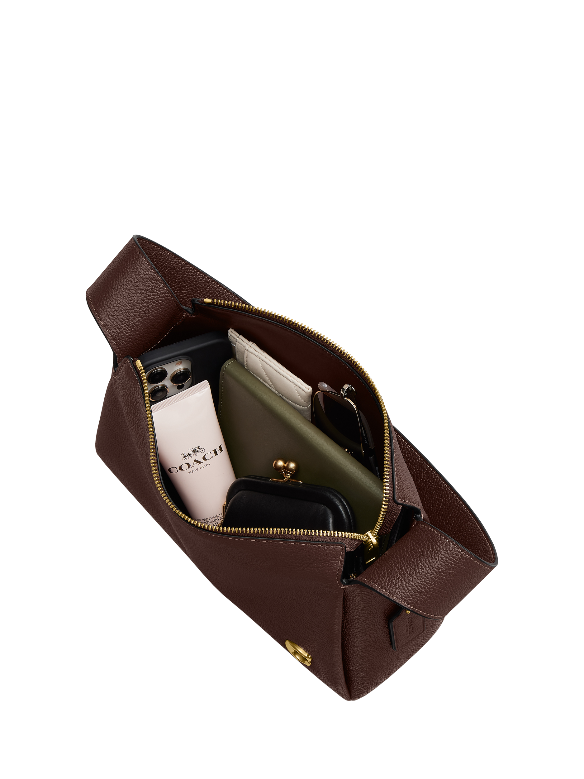 Product image 4 of 4, which shows Coach Lola Leather Shoulder Bag, Maple