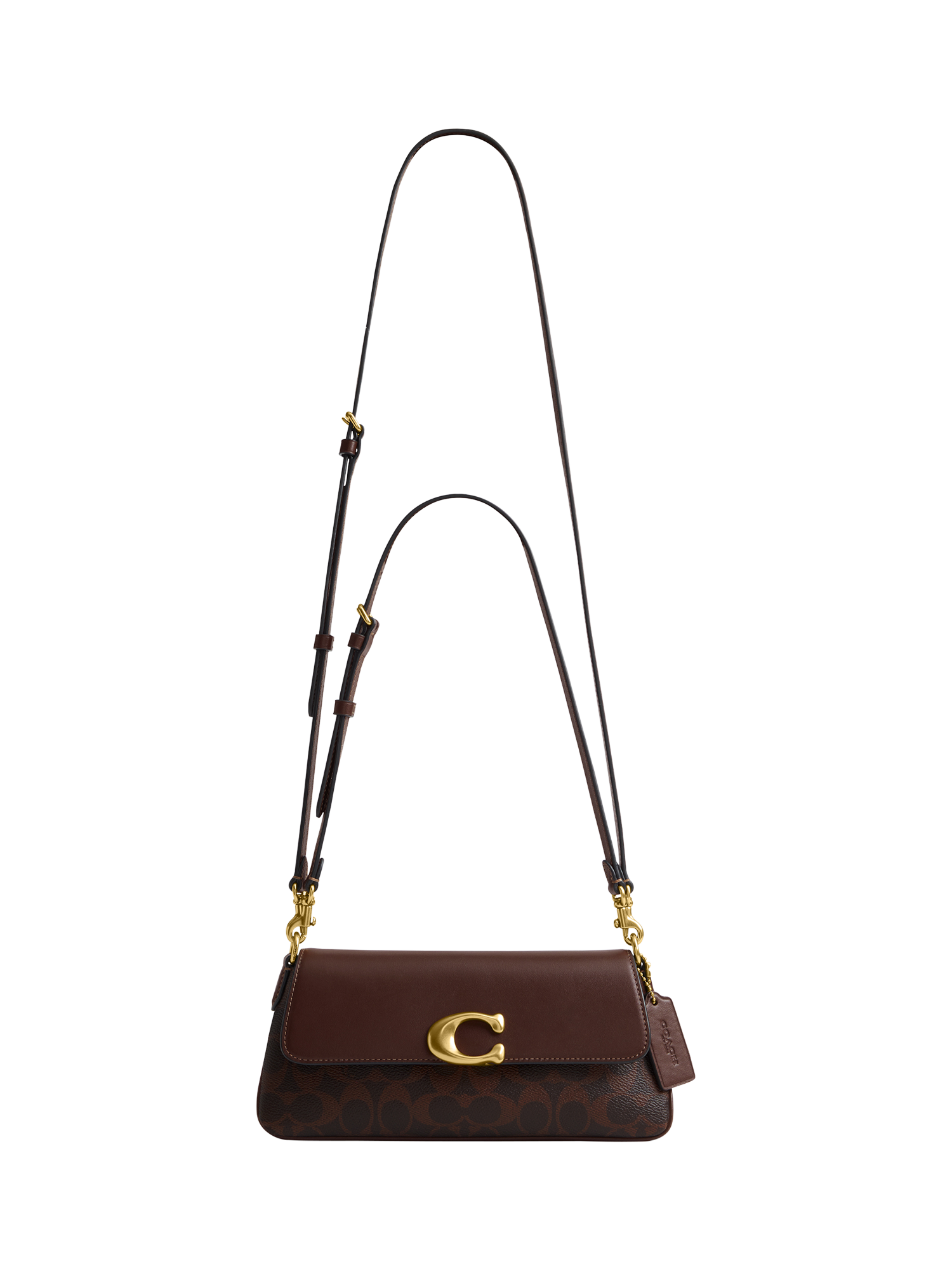 Product image 1 of 4, which shows Coach Signature Jet Shoulder Bag, B4/Maple Maple