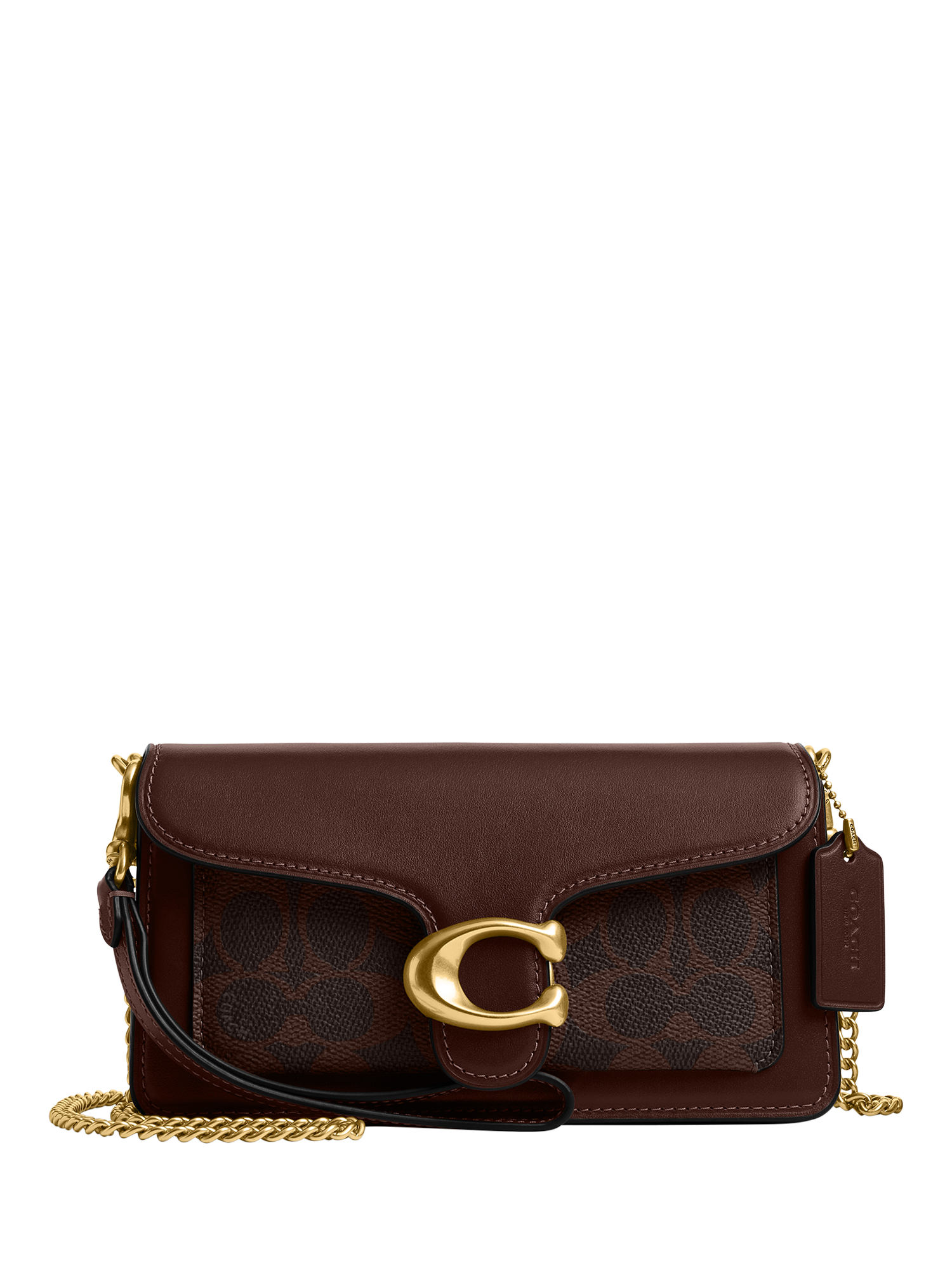 Product image 1 of 5, which shows Coach Signature Tabby 19 Crossbody Bag, Maple