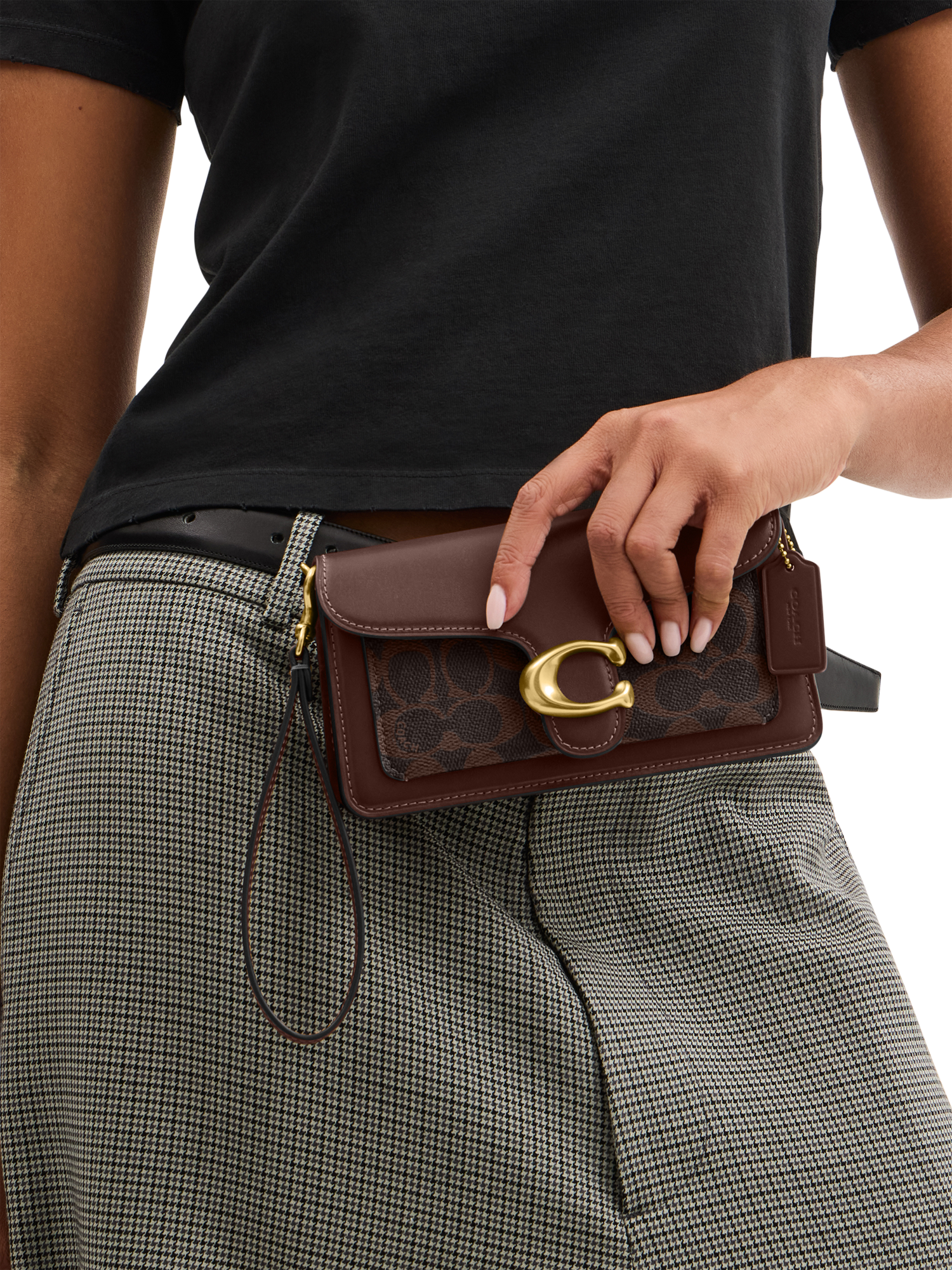 Product image 2 of 5, which shows Coach Signature Tabby 19 Crossbody Bag, Maple