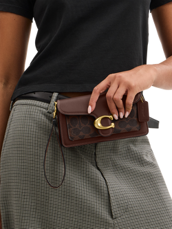 Coach Tabby 19 Leather Crossbody Bag - view 2, Maple