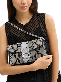 Coach Tabby 26 Beaded Snake Shoulder Bag, Lh/Black - view 2, Lh/Black