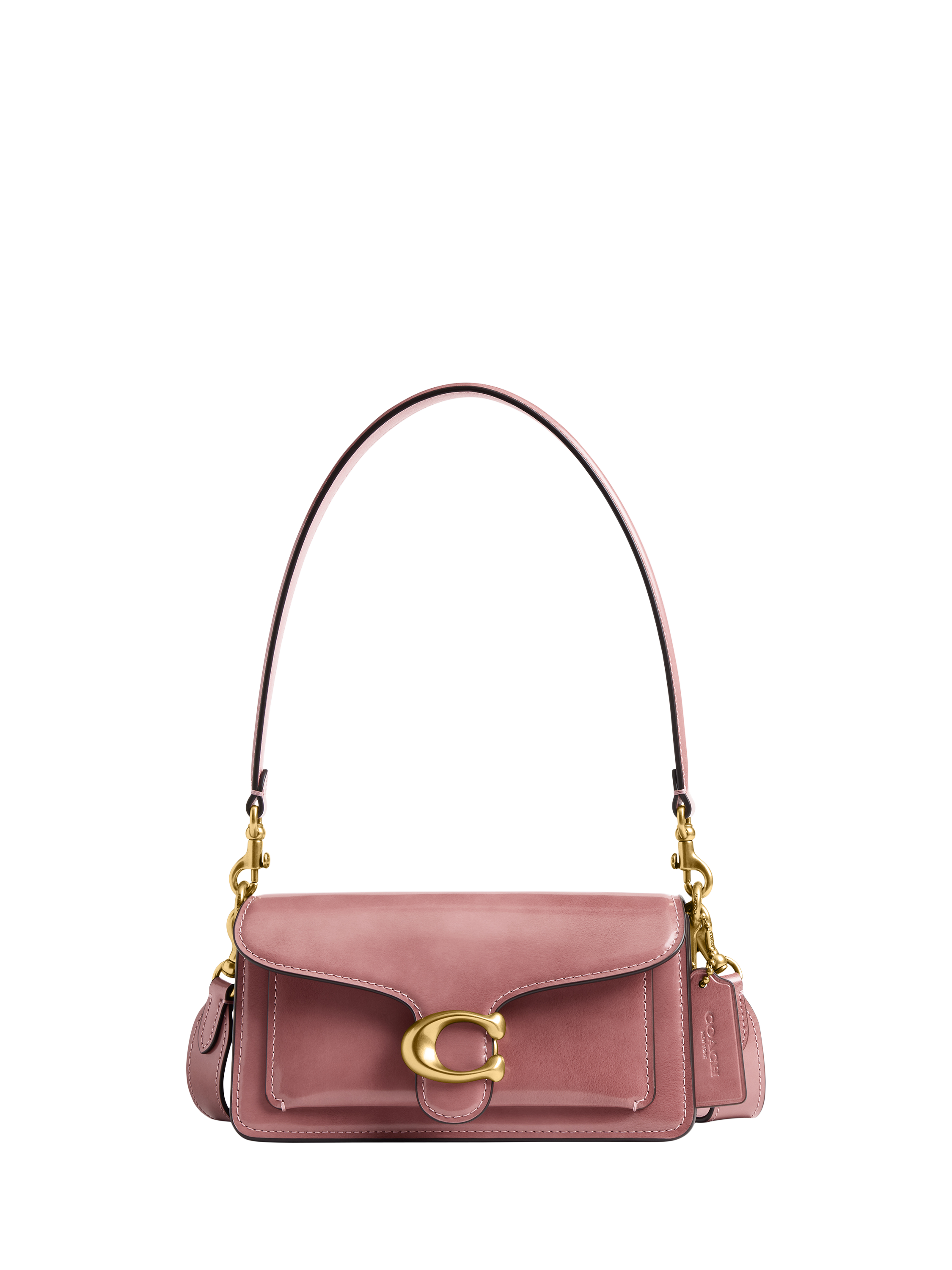 Product image 1 of 3, which shows Coach Tabby 20 Leather Shoulder Bag, B4/Peony