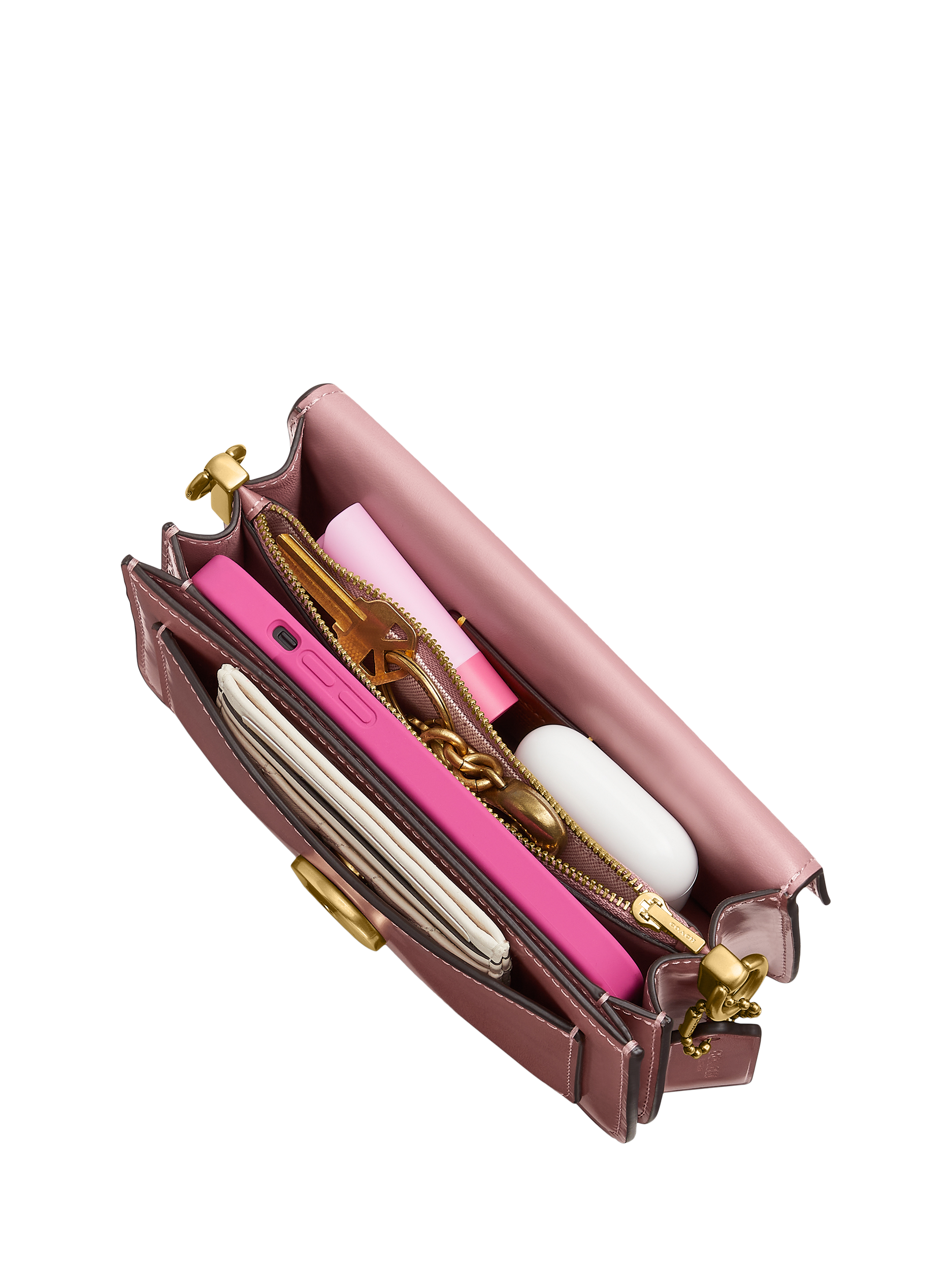 Product image 3 of 3, which shows Coach Tabby 20 Leather Shoulder Bag, B4/Peony