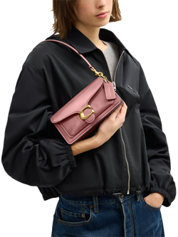 Coach Tabby 20 Leather Shoulder Bag, B4/Peony - view 2, B4/Peony
