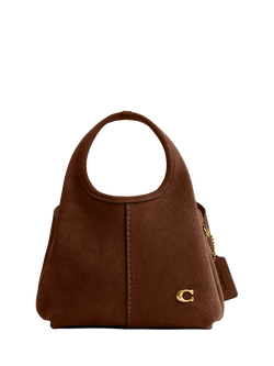 Coach Lana 19 Suede Handbag, Warm Brown, B4/Warm Brown