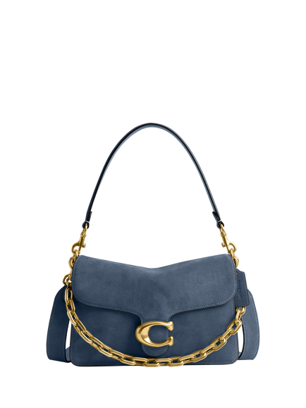 Coach Chain Tabby Suede Shoulder Bag, B4/Light Denim, B4/Light Denim
