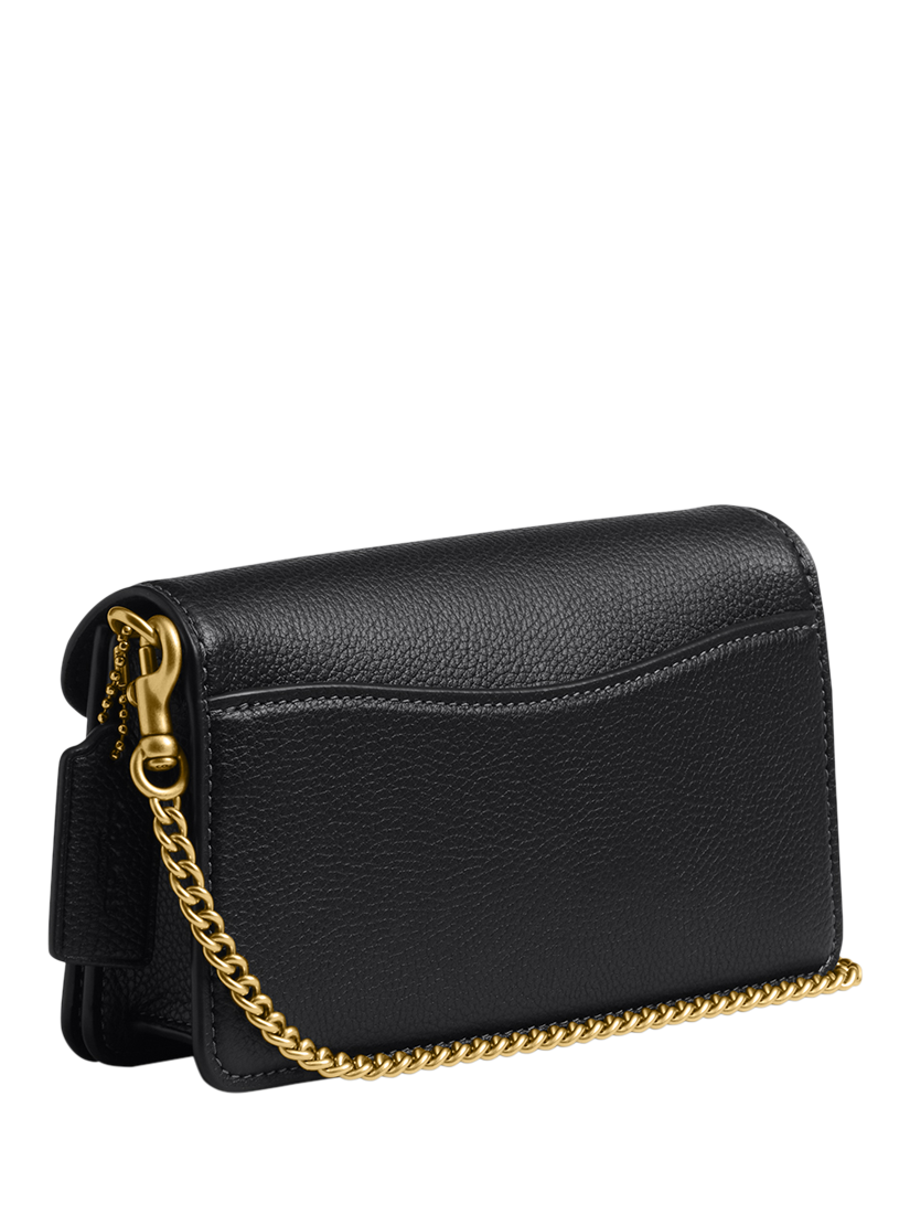 Product image 3 of 3, which shows Coach Tabby 19 Leather Clutch Bag, Black