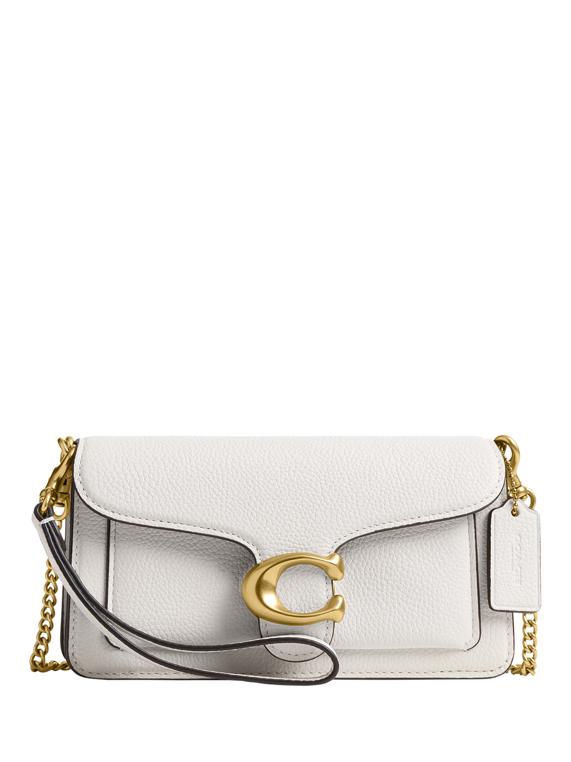 Product image 1 of 4, which shows Coach Tabby 19 Leather Crossbody Bag, Chalk
