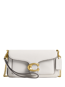 Coach Tabby 19 Leather Crossbody Bag, Chalk
