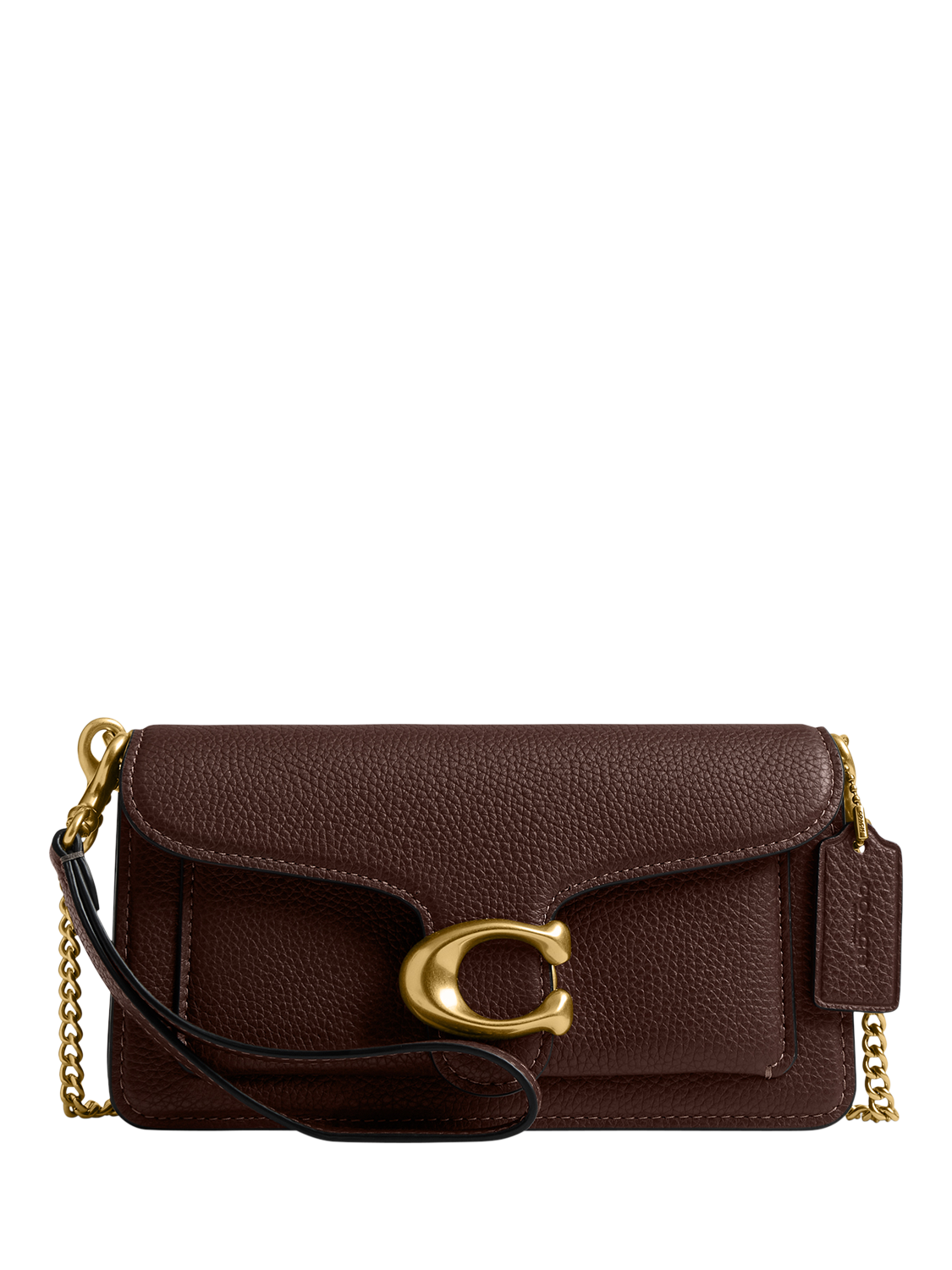 Product image 1 of 3, which shows Coach Tabby 19 Leather Crossbody Bag, Maple