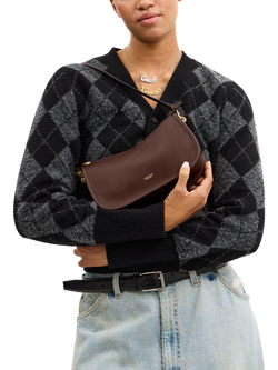 Coach Waverly Leather Shoulder Bag - view 2, Maple