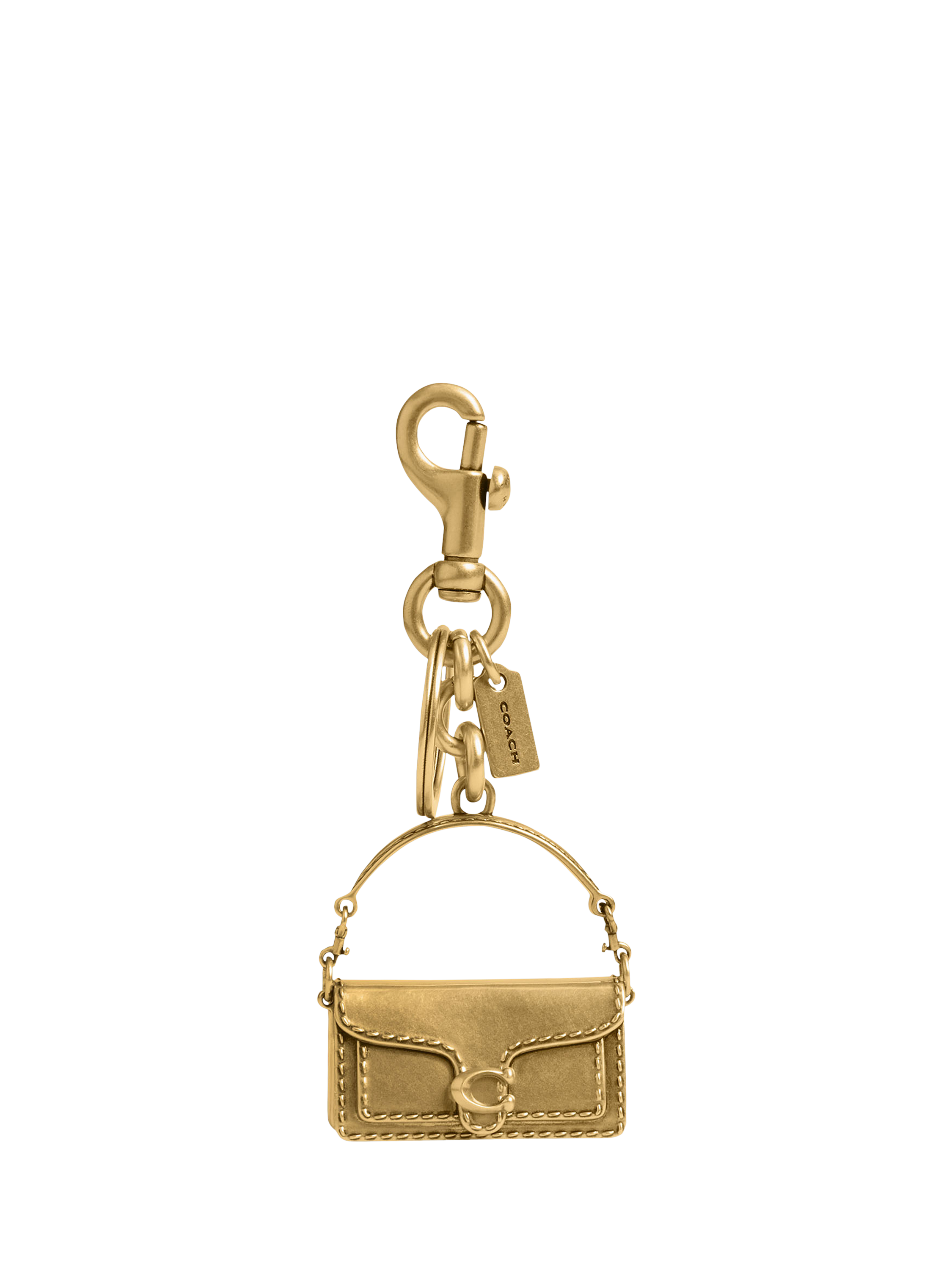 Product image 1 of 2, which shows Coach Tabby Bag Charm, B4/Brass