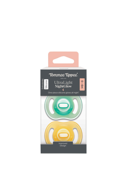 Tommee Tippee UltraLight NightGlow Soothers, 0-6m, Pack of 2, Multi - view 2, Multi