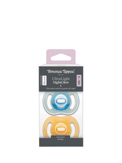 Tommee Tippee UltraLight NightGlow Soothers, 6-18m, Pack of 2, Multi - view 2, Multi