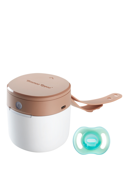 Tommee Tippee UV Sterilise & Charge NightGlow Pod & UltraLight NightGlow Soother, 0-6m, Multi