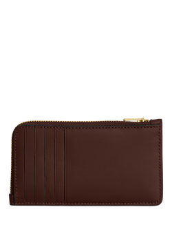 Coach New York Leather Zipped Card Case - view 2, B4/Maple