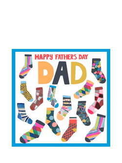 Paper Salad Socks Father's Day Card, Multi