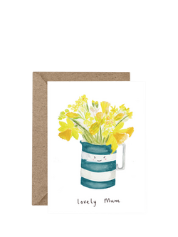 Western Sketch Lovely Mum Daffodils Mother's Day Card, Multi