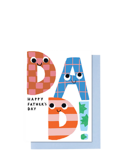 Stop the Clock Design Smiley Letters Father's Day Card, Multi