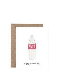 Western Sketch Pops Cola Bottle Father's Day Card, Multi