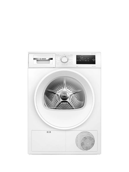 Bosch OUTLET Series 4 WTH85225GB Freestanding Heat Pump Tumble Dryer, 8kg Load, Like New, White, White